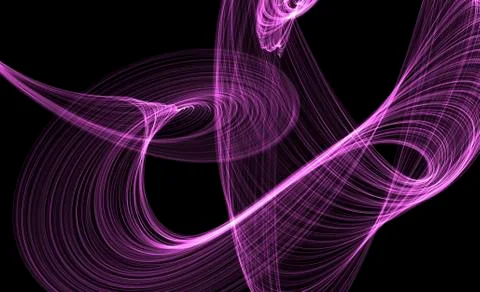 Abstract waves on black background Stock Illustration