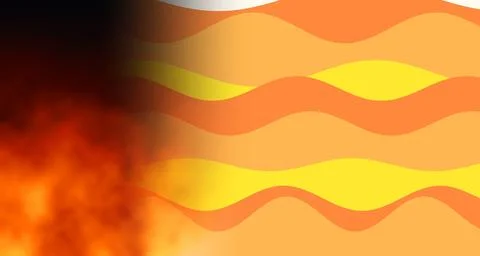 Abstract Waves Blending Warm Sun Tones Stock Illustration