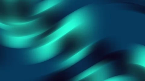 Abstract Waves of Blue and Teal Light in Motion with a Dynamic Flow Stock Footage 341919842