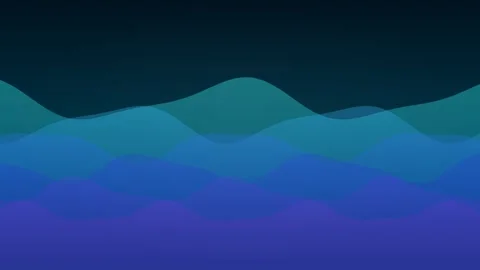 Abstract waves of blue gradients creating a smooth flowing digital background Stock Footage 335146073