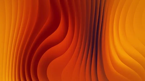 Abstract Waves A captivating abstract artwork featuring flowing warm orange  Stock Footage 302916602