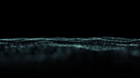 Abstract waves composed of particles rotating around an axis Stock Footage 344792726