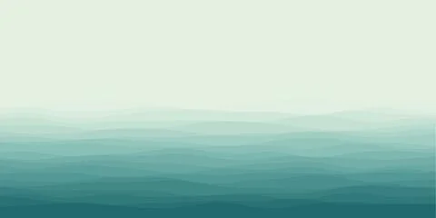 Abstract waves cover. Horizontal background with curves in mint colors. Ele.. Ilustração Stock