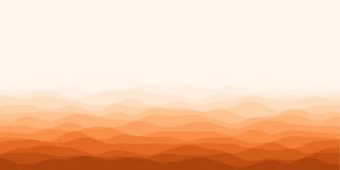 Abstract waves cover. Horizontal background with curves in orange colors. E.. Illustrazione stock