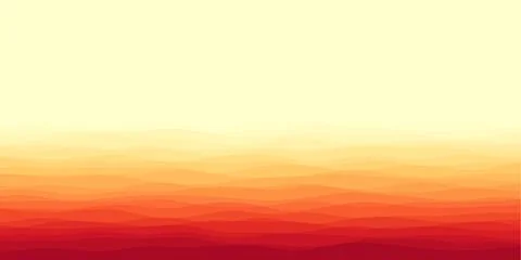 Abstract waves cover. Horizontal background with curves in yellow orange re.. Illustrazione stock