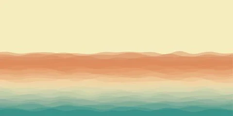 Abstract waves cover. Horizontal background with curves in blue orange colo.. Foto stock