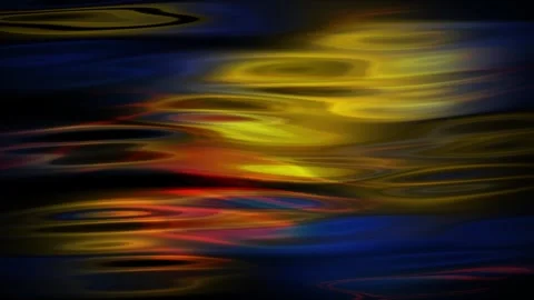 Abstract waves of dark gold flowing through a tranquil blue Stock Footage 283406377