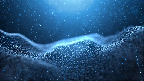 Abstract waves of dots bokeh background Stock Footage 126697337