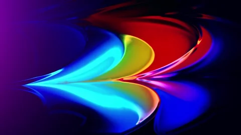 Abstract waves with dynamic colorful flow motion animation background Vídeos de archivo 334091749