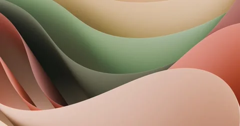 Abstract waves in earthy tones create a soothing visual flow, blending gree.. Stock Footage 303301007