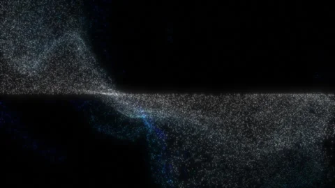 Abstract waves of fast sparkling particles on a dark background Stock Footage 249463264