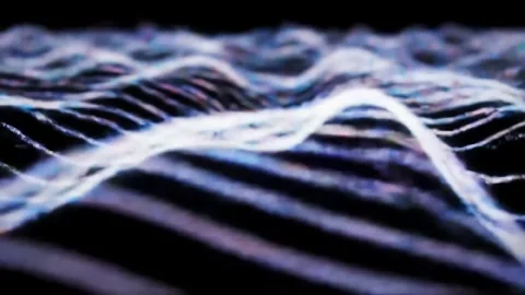Abstract Waves Flowing with Dark Background Animation Stock Footage 313348678