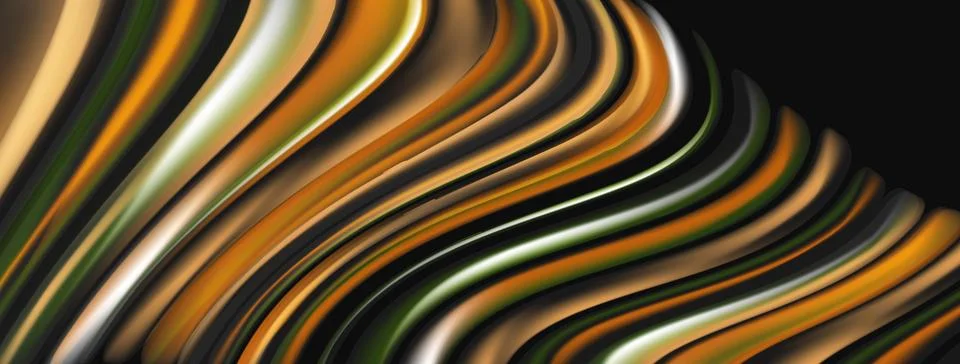 Abstract waves, flowing forms, warm colors dominate. Smooth gradients create Ilustración de archivo