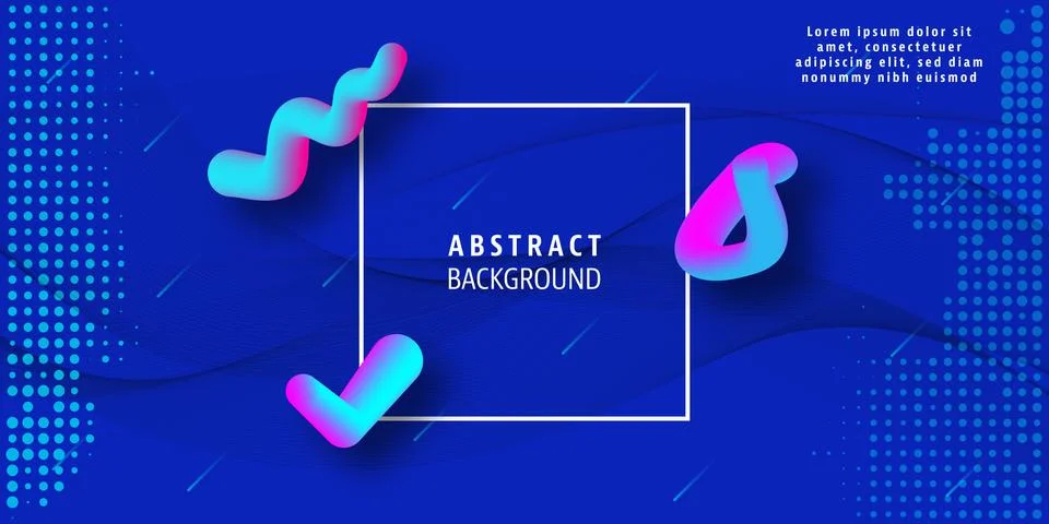 Abstract waves with fluid gradient shapes Stock Illustration