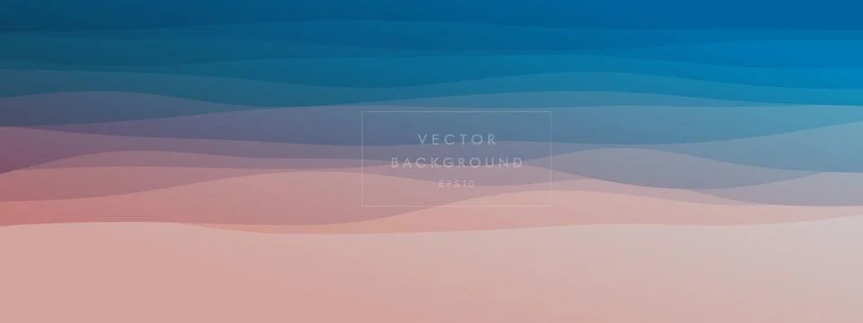 Abstract waves fluid shape levels background bright color gradient. Trendy Stock Illustration