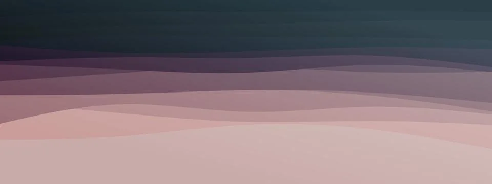 Abstract waves fluid shape levels background delicate pastel color gradient.  Stock Illustration