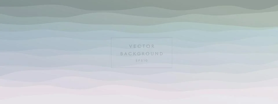 Abstract waves fluid shape levels background delicate pastel color gradient.  Stock Illustration
