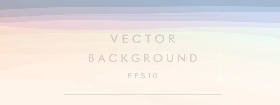 Abstract waves fluid shape levels background delicate pastel color gradient Stock Illustration