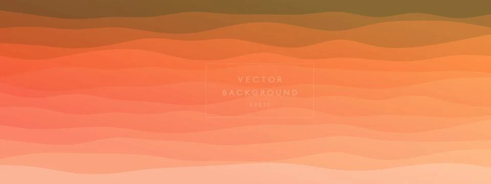 Abstract waves fluid shape levels background bright color gradient. Trendy te Stock Illustration