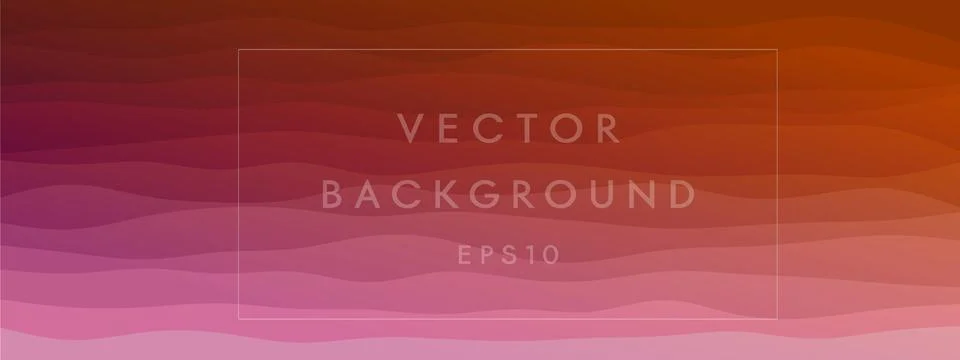 Abstract waves fluid shape levels background bright color gradient. Trendy te Stock Illustration