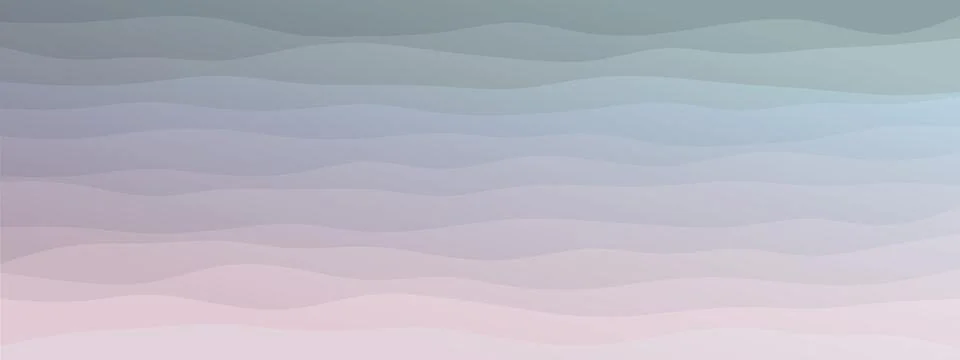 Abstract waves fluid shape levels background delicate pastel color gradient.  Stock Illustration