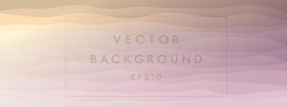 Abstract waves fluid shape levels background delicate pastel color gradient.  Stock Illustration