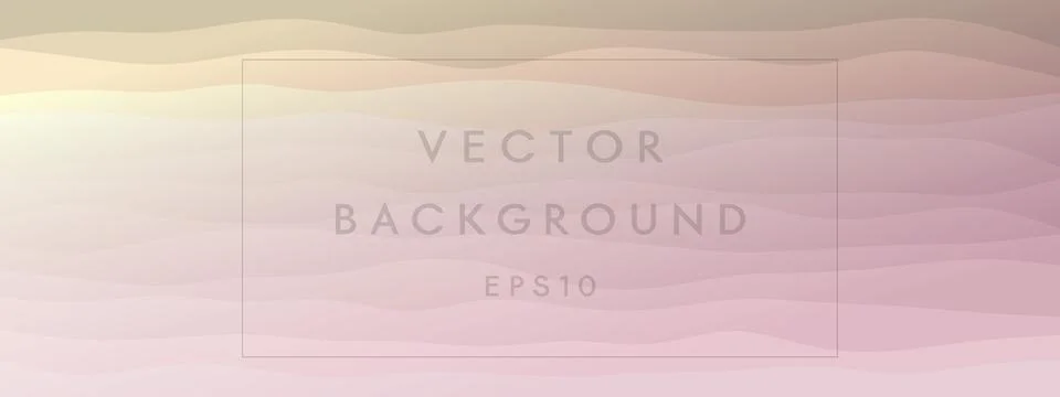Abstract waves fluid shape levels background delicate pastel color gradient.  Stock Illustration
