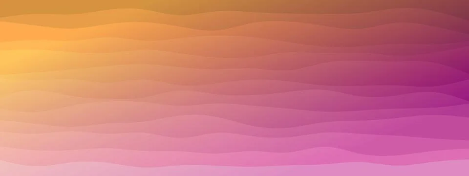 Abstract waves fluid shape levels background bright color gradient. Trendy te Stock Illustration