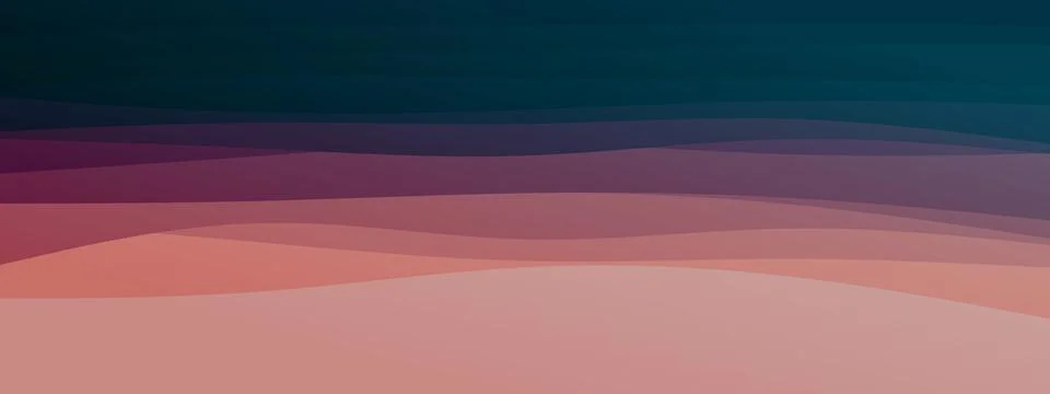 Abstract waves fluid shape levels background bright color gradient. Trendy Stock Illustration