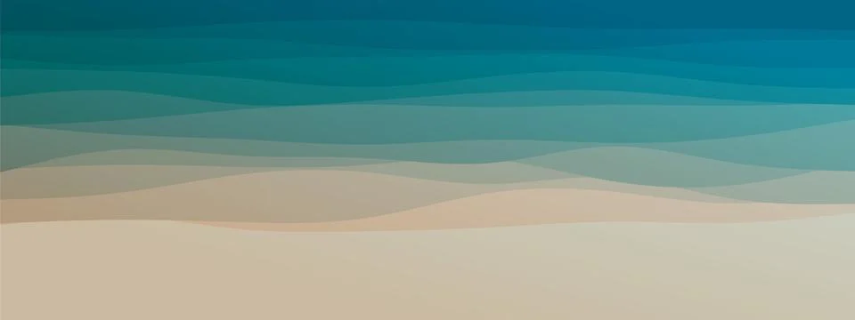 Abstract waves fluid shape levels background bright color gradient. Trendy te Stock Illustration