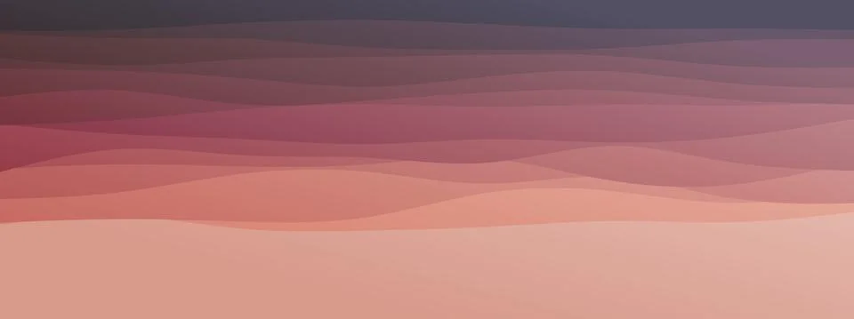 Abstract waves fluid shape levels background bright color gradient. Trendy te Stock Illustration