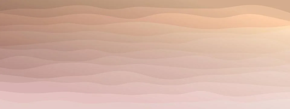 Abstract waves fluid shape levels background delicate pastel color gradient.  Stock Illustration