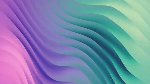 Abstract Waves of Gradient Colors in Soft Purple, Pink, and Teal Creating a.. Stock Footage 302250508