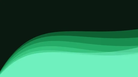 Abstract waves of layered turquoise gradients against a solid black backgroun Stock Footage 335145799