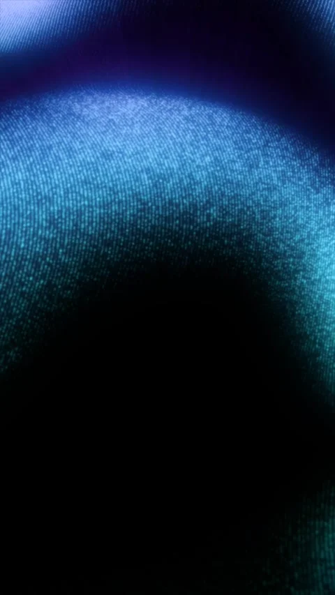 Abstract waves of light flow in various shades of blue with a dark space Stock Footage 318986619