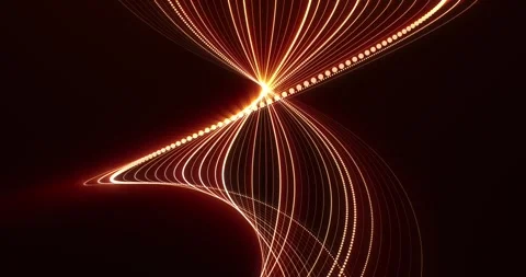 Abstract waves from lines and dots of particles Stock Footage 245430515