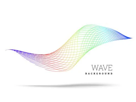Abstract waves from lines. Blend design. Vector illustration on white Stock Illustration