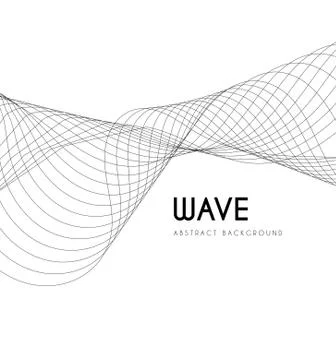 Abstract waves from lines. Blend design. Vector illustration on white Stock Illustration