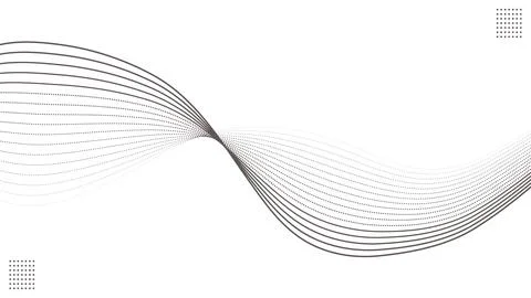 Abstract Waves Lines Undulate Minimalist Halftone Background. Vector Illust.. Stock Illustration