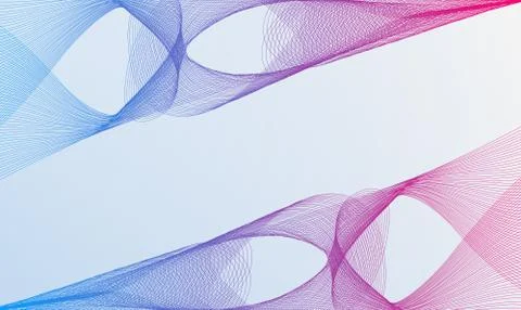 Abstract waves of the many colored lines. Wavy stripes on light blue background Stock Illustration