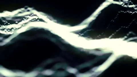 Abstract Waves Moving Glowing Against Dark Background Animation Stock Footage 313348647