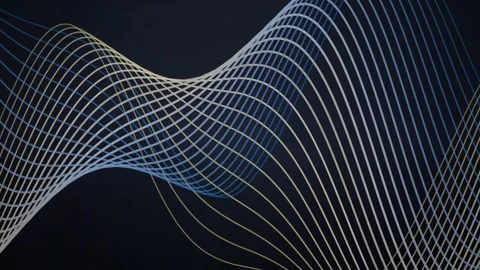 Abstract waves moving with grid pattern across dark background digital moti.. Stock Footage 346989060