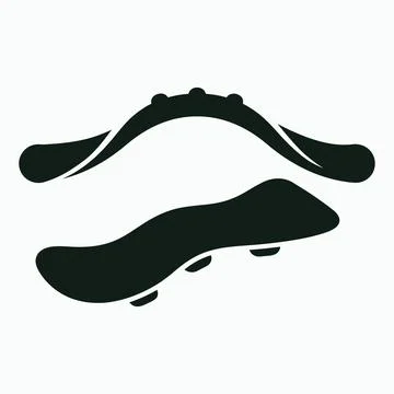 Abstract waves or tentacles silhouette icon for creative brand identity and.. Stock Illustration