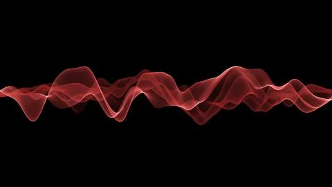 Abstract waves. Oscillation. Audio waveform. Futuristic waves visualization. Stockillustratie