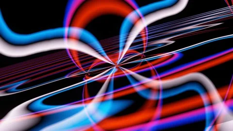 Abstract waves of overflows in space Stock Footage 173602679