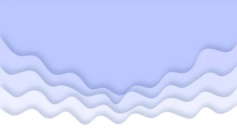 Abstract waves. paper cut style. 3D loop background with copy space for text Stock Footage 166911970