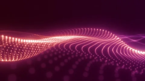 Abstract waves particle background Video stock 285554106