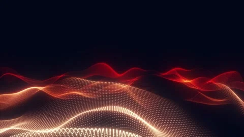 Abstract waves of particles Stock Footage 284263443