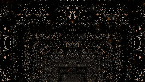 Abstract waves from particles. Movement through the tunnel from the arches Stock Footage 157299907