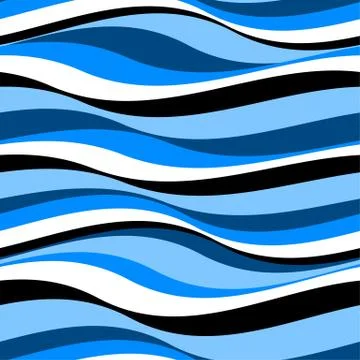 Abstract waves in a seamless pattern Illustrazione stock